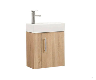 BV33WH Compact Wall Hung Vanity 500x250mm - Tmber Veneer