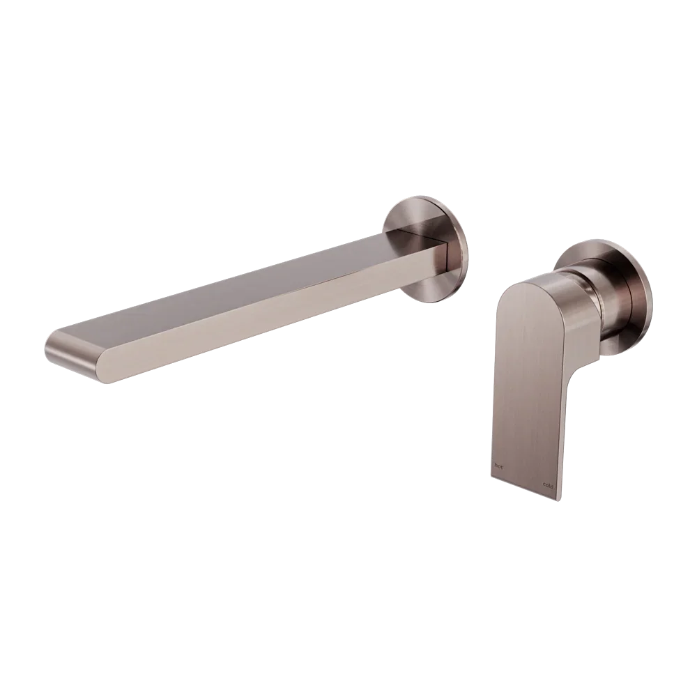 Nero Tapware WBM26 Bianca Wall Basin/Bath Mixer Set (Separate Backplate) with 187mm Reach Spout - Various Colours