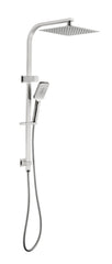 Metro Square Dual Shower Rail - Various Colours