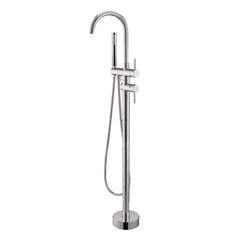 Round Freestanding Bath Mixer/Filler with Hand Shower Set - Various Colours