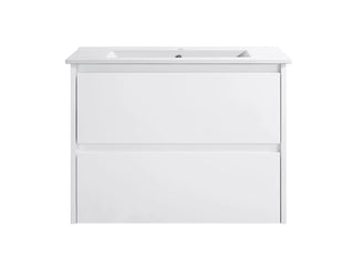 BV15WH Gloss White Fingerpull Wall Hung Vanity - 600 / 750 / 900 / 1200 / 1500S / 1500D / 1800mm