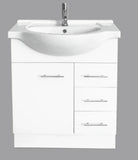 BV37 Gloss White Semi-Recessed Freestanding Vanity - 410 / 550 / 650 / 750 / 900 / 1200mm