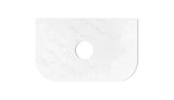 Otti Cloudy Carrara (460mm Depth) Curved Solid Surface Flat Vanity Top - Various Sizes