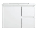 BV32WH Slimline (360mm depth) Gloss White Wall Hung Vanity - 600 / 750 / 900 / 1200mm