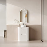 BV46 Fluted Matte White Curve Freestanding Vanity - 750 / 900 / 1200 / 1500 / 1800mm