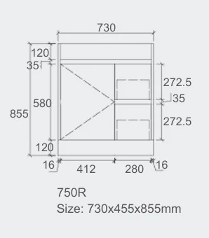 BV60 Wooden Fingerpull Freestanding Vanity - 600 / 750 / 900 / 1200 / 1500 / 1800mm