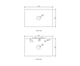 Otti Cloudy Silica-Free 20mm thick Solid Surface Flat Vanity Top - Various Sizes