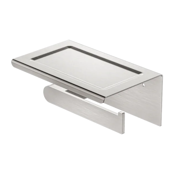 Nero Bianca Toilet Roll Holder with Shelf - Various Colours