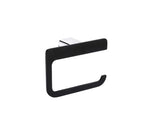 Soft Square Toilet Roll Holder - Chrome / Black