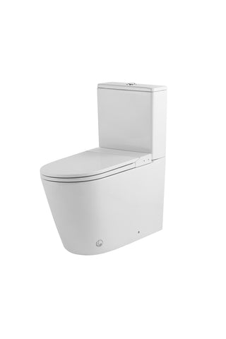 (Coming Soon) Raised Height Back To Wall Tornado Rimless Flush Toilet Suite (Auto Flush) with Smart Remote Bidet Seat - White (4 Star)