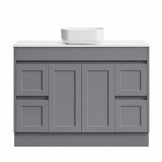 BV52 (460mm Depth) Matt Grey Shaker Freestanding Vanity - 600 / 750 / 900 / 1200 / 1500 / 1800mm