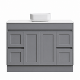 BV52 (460mm Depth) Matt Grey Shaker Freestanding Vanity - 600 / 750 / 900 / 1200 / 1500 / 1800mm