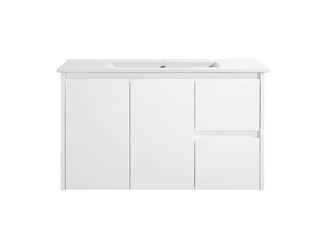 BV03WH Gloss White Fingerpull Wall Hung Vanity - 600 / 750 / 900 / 1200 / 1500 / 1800mm