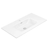 Gloss White Soft Curve Bowl 465mm Depth Vanity Top - Various Sizes
