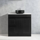 BV53 (460mm Depth) Matt Black Fingerpull Freestanding Vanity - 600 / 750 / 900 / 1200 / 1500 / 1800mm