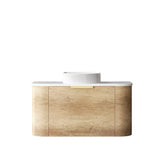 BV68WH Curved Natural Oak Wall Hung Vanity - 600 / 750 / 900 / 1200 / 1500 / 1800mm