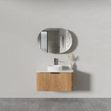 BV47WH (500mm Depth) Wooden Fluted Curved Wall Hung Vanity- 900 / 1200 / 1500mm