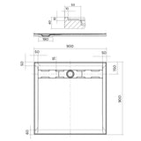 Urban Low Profile Polymarble Shower Base - Various Sizes