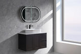 BV39WH Matte Black Shaker Wall Hung Vanity - 600 / 750 / 900 / 1200 / 1500 / 1800mm