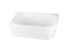 Apollo Left Hand Corner Freestanding Bath 1500mm - Gloss White