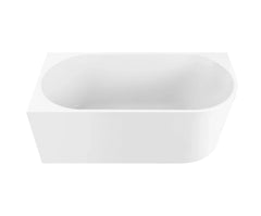 Apollo Left Hand Corner Freestanding Bath 1500mm - Gloss White