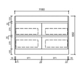 BV10 Dark Oak Fingerpull Freestanding Vanity - 600 / 750 / 900 / 1200 / 1500 / 1800mm