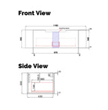 BV16WH Ash Woodgrain Fingerpull Wall Hung Vanity - 750 / 900 / 1200 / 1500 / 1800mm