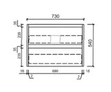 BV15WH Gloss White Fingerpull Wall Hung Vanity - 600 / 750 / 900 / 1200 / 1500S / 1500D / 1800mm