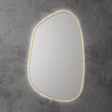 Pebble Shape LED Mirror Touchless switch with Demister 550x900mm - Frameless / with Frame