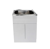 Laundry Trough & Cabinet 35L Stainless Steel/White 555x455mm