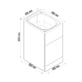 Laundry Trough & Cabinet 35L Stainless Steel/White 455x555mm