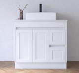 BV01 (500mm Depth) Matte White Shaker Freestanding Vanity - 900 / 1200 mm