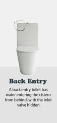 EC Raised Height Back To Wall Tornado Flush Toilet Suite with Soft Close Seat - White (4 Star)