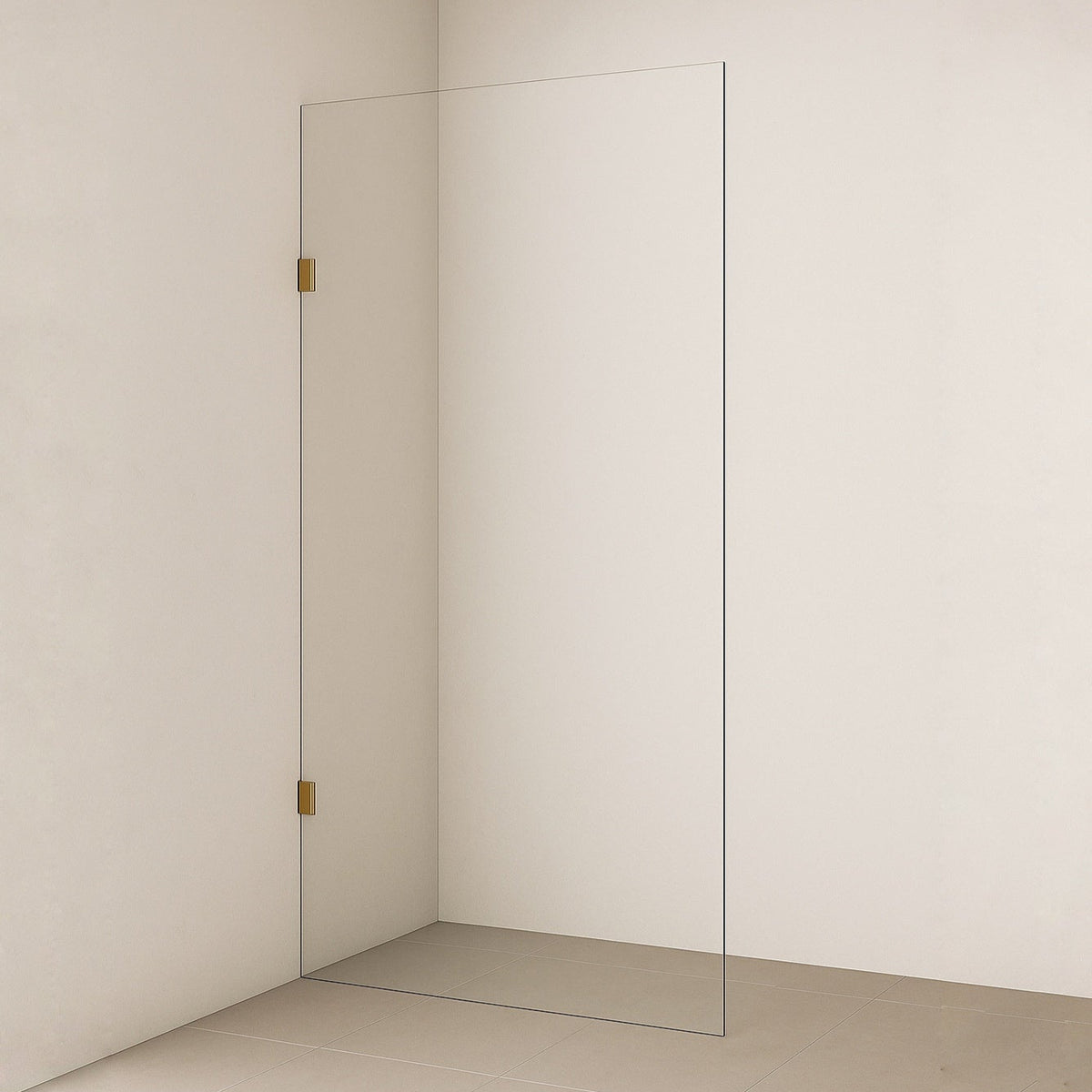 SS08/17 10mm Walk-In Shower Screen with Wall Brackets – 2000mm High, 850–1200mm, Various Colours