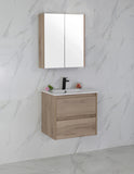 BV10WH Dark Oak Fingerpull Wall Hung Vanity - 600 / 750 / 900 / 1200 / 1500S / 1500D / 1800mm