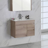 BV27WH Slimline (360mm depth) Dark Oak Fingerpull Wall Hung Vanity - 600 / 750 / 900mm