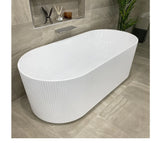 Oval Freestanding Fluted Bath 1500 / 1700mm - Gloss White