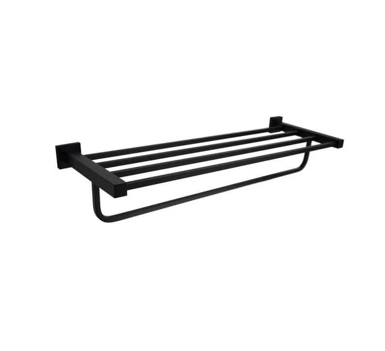 ASL Black Square Bath Towel Shelf