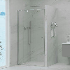 Special Order - Chrome 6mm Framed Adjustable Shower Screen, Wall to Wall, Various Size Combinations, 1950mm High