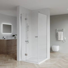 SS17 Semi Frameless Pivot Door Shower Screens - Various Sizes & Colours