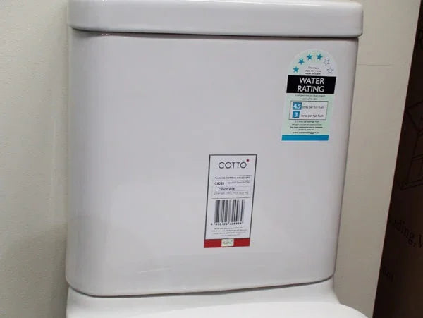 Cotto Closed Coupled Skew Pan Connection Toilet Suite with Soft Close Seat - White (4 Star)