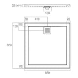 Eco Low Profile Polymarble Shower Base - Various Sizes