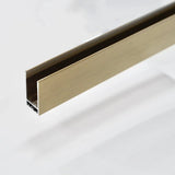 10mm Square Wall Channel - Brushed Gold