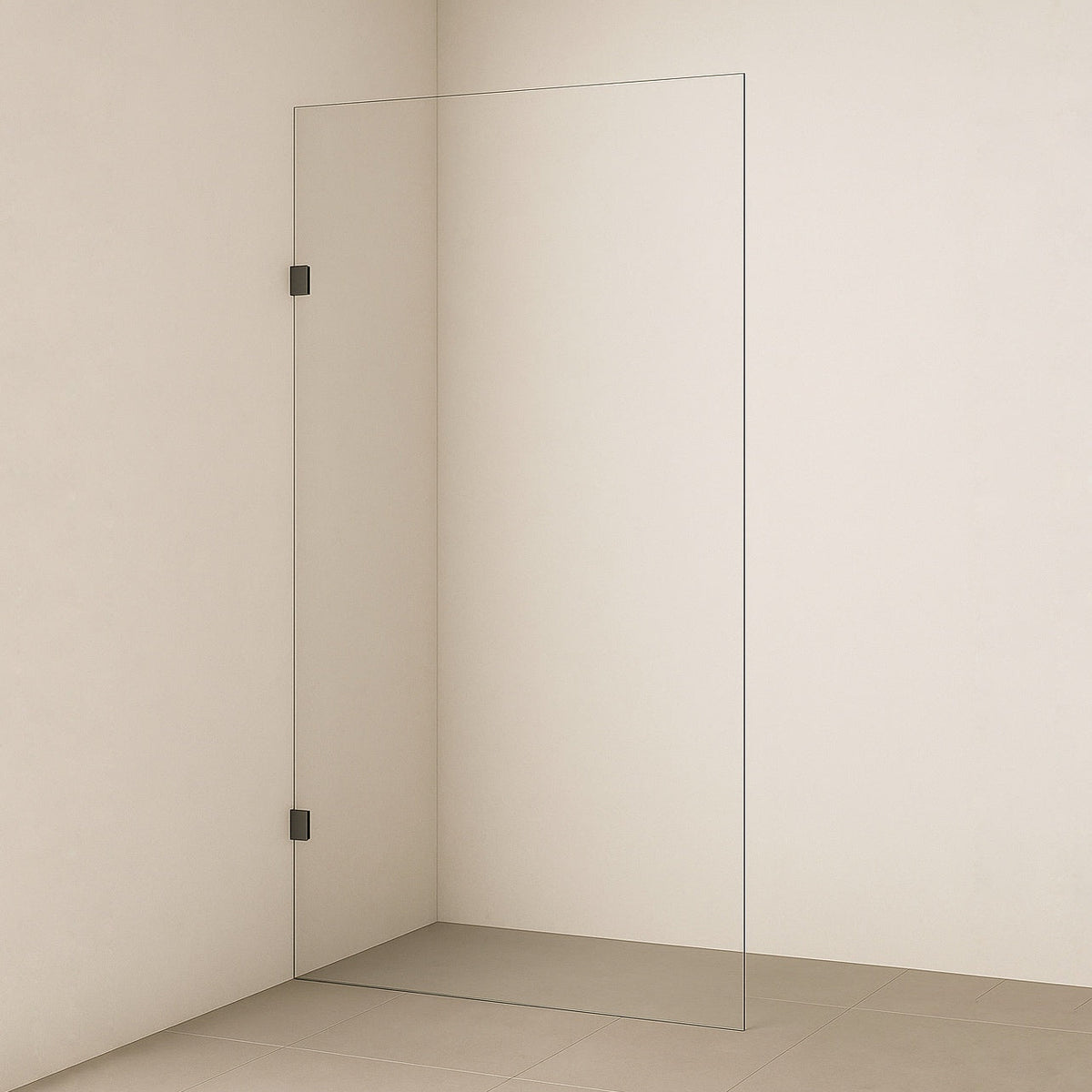 SS08/17 10mm Walk-In Shower Screen with Wall Brackets – 2000mm High, 850–1200mm, Various Colours