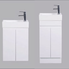 BV65 Compact Freestanding / Wall Hung Vanity 400x205mm - Gloss White