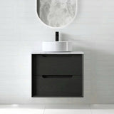 BV07WH Black Oak Fingerpull Wall Hung Vanity - 600 / 750 / 900 / 1200-S / 1200-D / 1500 mm