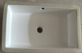 MBS Edge Rectangular Undermount Ceramic Basin 555 x 350mm