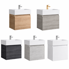 BV66WH Compact Fingerpull Wall Hung Vanity 480x350mm - Various Colours