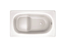 Ultra Compact Pressed Steel Drop in / Inset Bath 1200 mm - Enamelled White