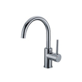 Compact Gooseneck Kitchen / Basin Sink Mixer - Chrome / Black
